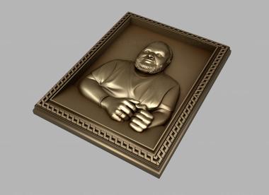 Portrait (Portrait of a man in a frame, PRT_0049) 3D models for cnc